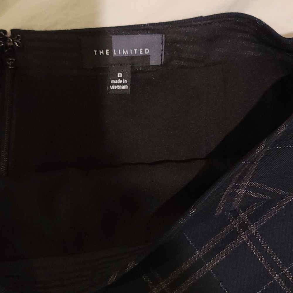 Plaid Navy Pencil Skirt - Picture 4 of 4